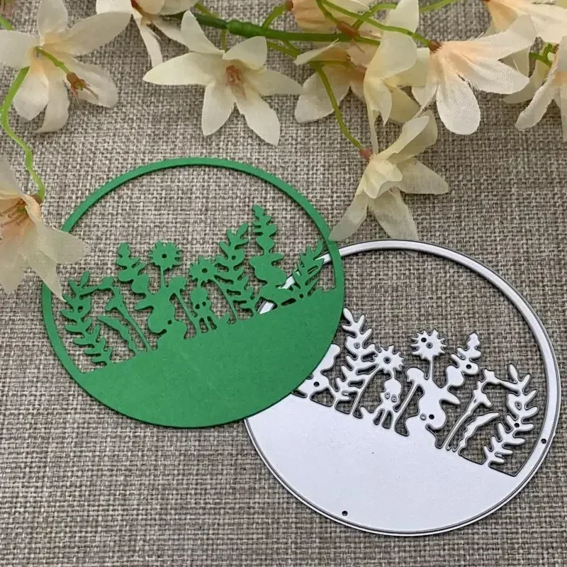 Blumenblätter-Ringrahmen Metall-Stanzformen Schablonen für DIY Scrapbooking Dekorative Prägung Handarbeit Stanzschablone