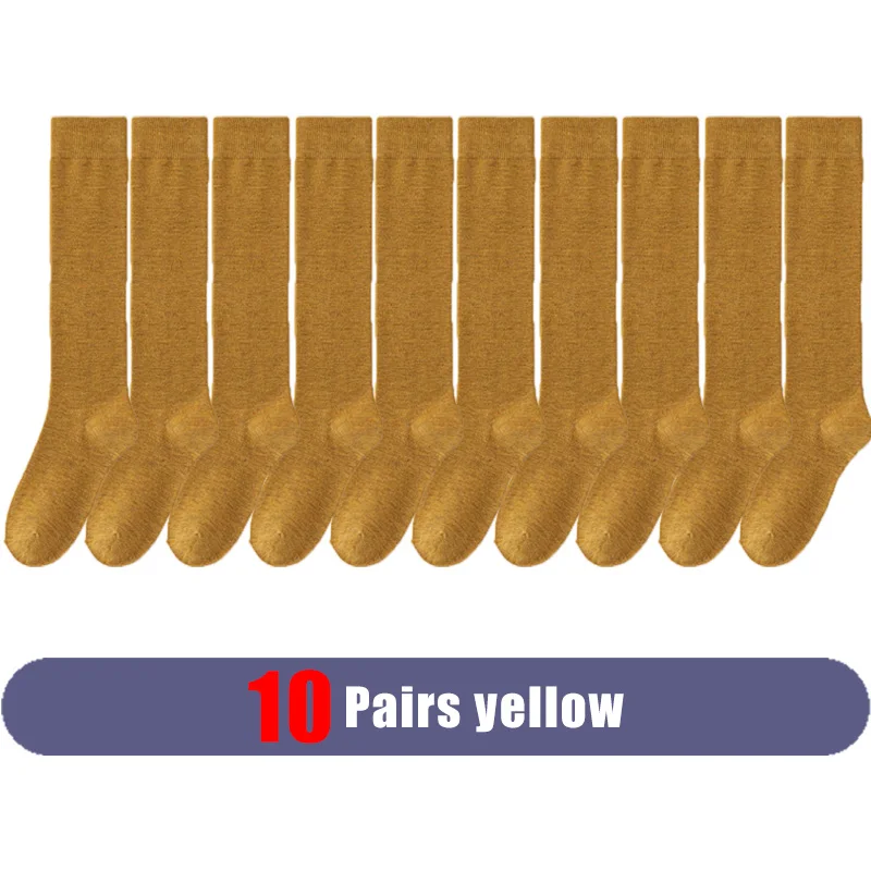 Women's Thigh-High Organic Cotton Socks - Solid Color Fashion Warmers