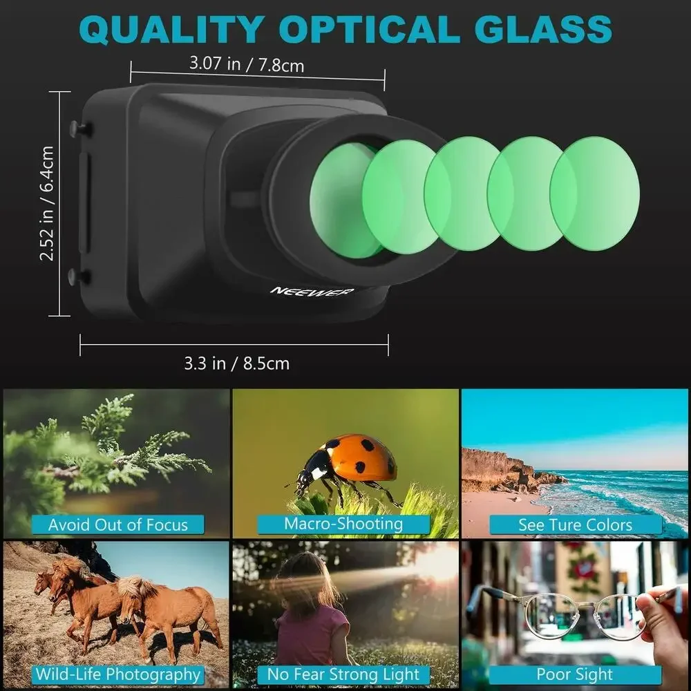 3X Optical Viewfinder Magnetic Camera Viewfinder Fit 3-3.2" LCD For Canon Nikon