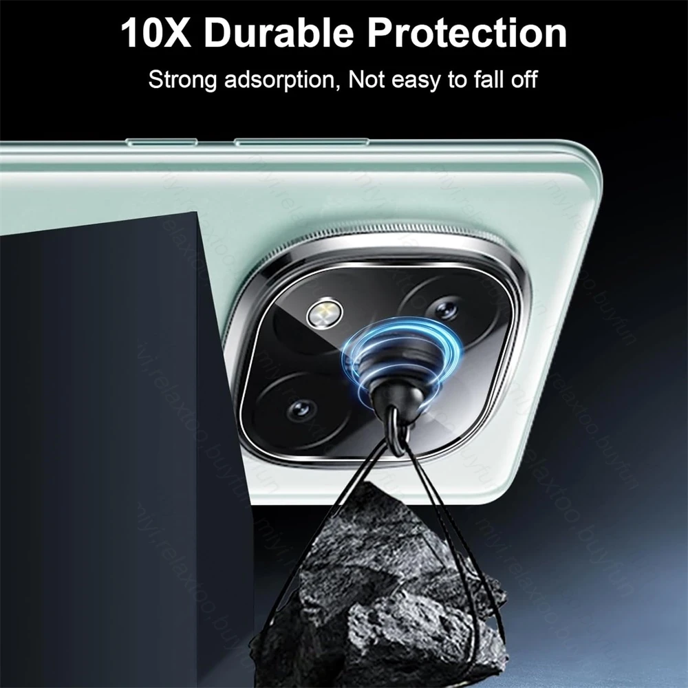 Premium 2-Pack Clear 3D Curved Tempered Glass Camera Lens Protector Case