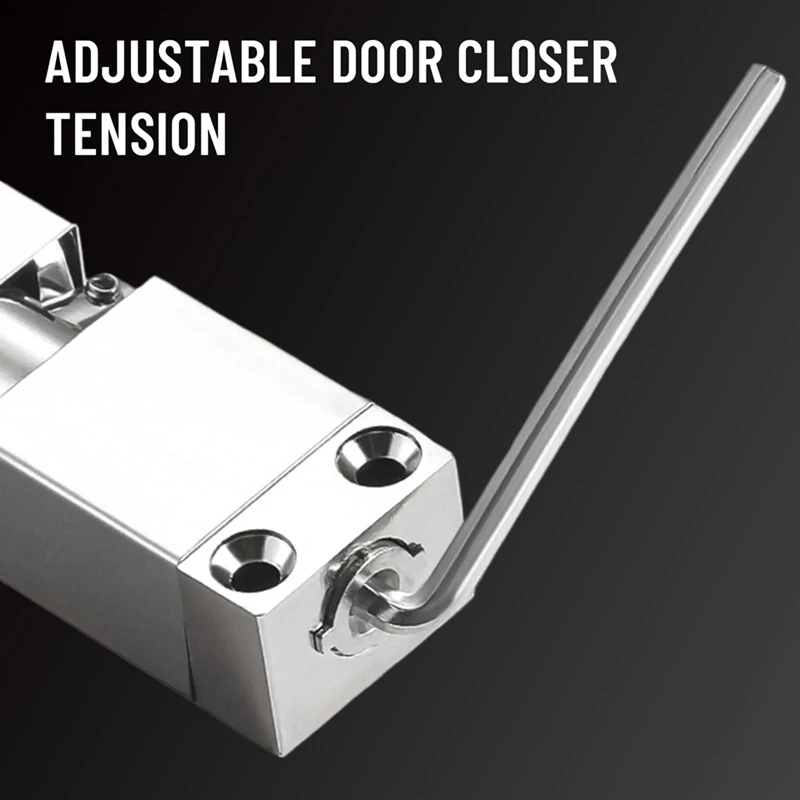 A52I-Silver Automatic Door Closer, Adjustable Spring Door Closer Doors Closers Screen Closer,Door Closers For Close