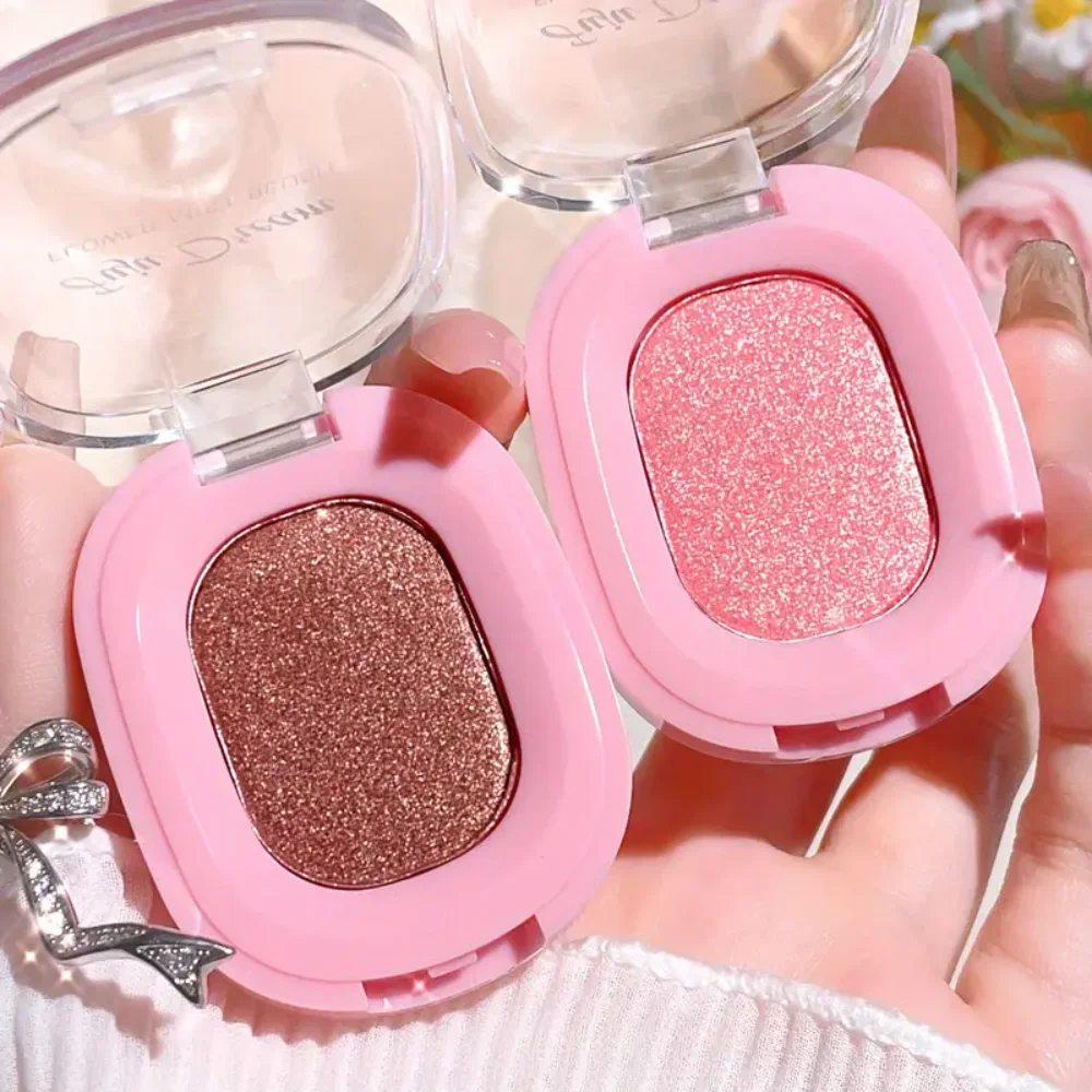 Blush em pó monocromático matte, blush nude natural, iluminador de longa duração, à prova d'água, fácil de aplicar, seguro para o Natal._voghion.com