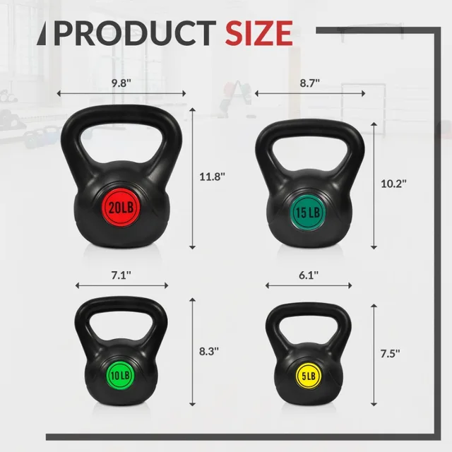 Wide Grip Kettlebell Weight Set 4