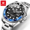 OLEVS 3610 Quartz Fashion Watch Gift Round-dial Stainless Steel Watchband Wristwatch Calendar Luminous