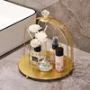 Metal Bird Cage Makeup Organizer Cosmetic Organiser Cosmetic Storage Shelf Bathroom Tabletop Toilet Vanity Organiser Makeup Box 3