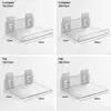 Bathroom Transparent Shelf Wall Free-Punch Storage Rack Durable Cosmetic Storage Bookshelf Partition Cabinet Organizer 6