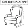 Elastic Wing Chair Cover Velvet Super Soft Wingback Sofa Slipcovers Stretch Solid Color Wing Armchair Covers Seat Cushion Cover 2