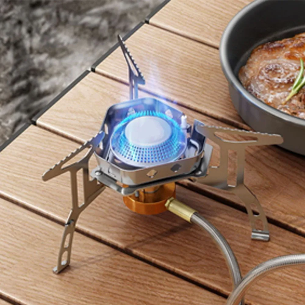 Description Picture 3 of itemMini collapsible windproof stove portable fierce stove outdoor cookout windproof stove gas tank stove