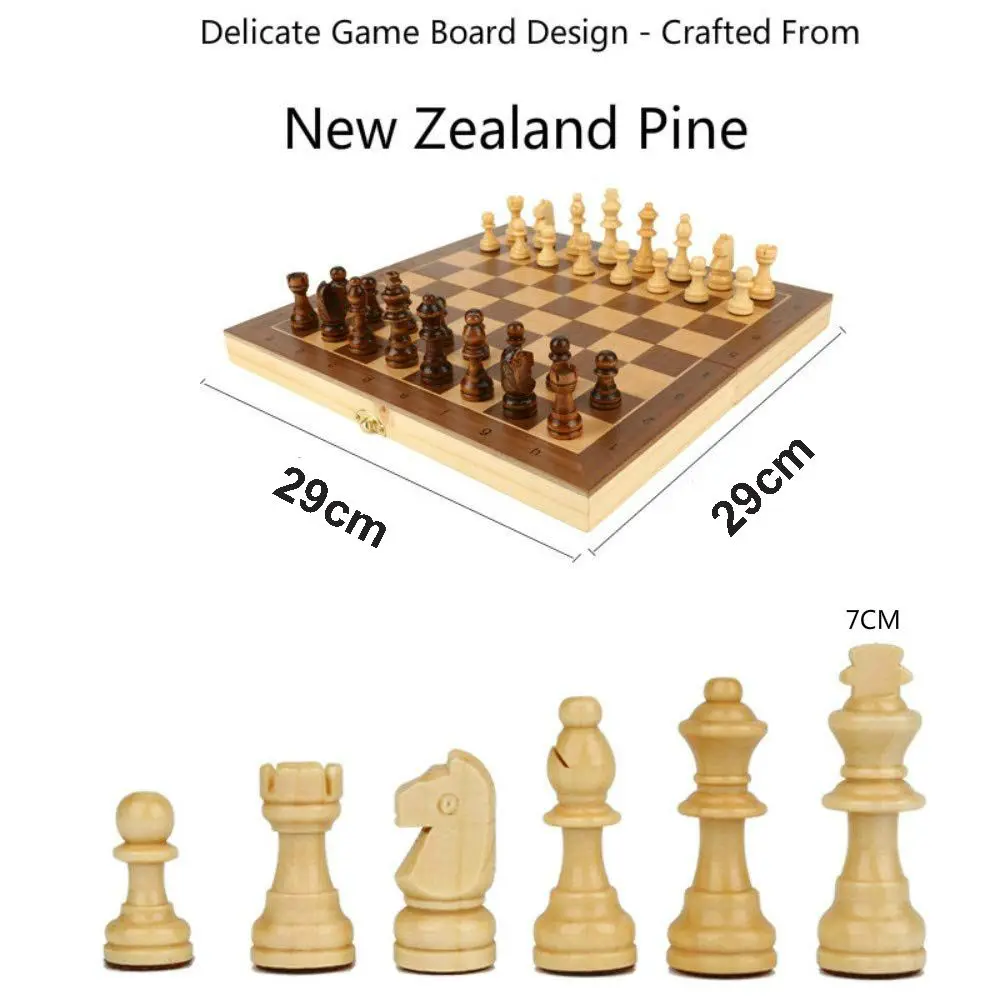 Adult Kids Beginner 1 set Magnetic Chess Board Wooden Chessboard Chess Set Puzzle Game Checkers Chess Games