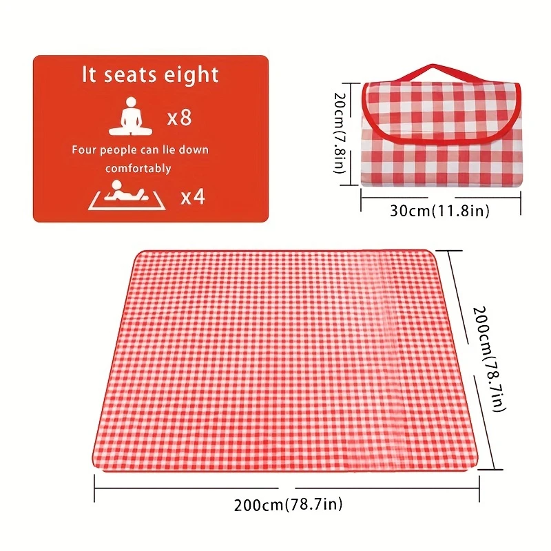 1PC Thickened Sand-proof Outdoor Mat for Family Waterproof Portable Oxford Cloth Mat for Outdoor Camping Spring Outing Picnic floor mat plush rug decorative carpet silk wool rug plush carpet non slip carpet sports gym mat imitated cashmere carpet kids carpet floor cushion