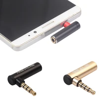 

3.5mm Female Jack To 3.5mm Male Plug Right Angle Connector Audio Cable Adapter Aluminum Microphone Converter Plug Accessories