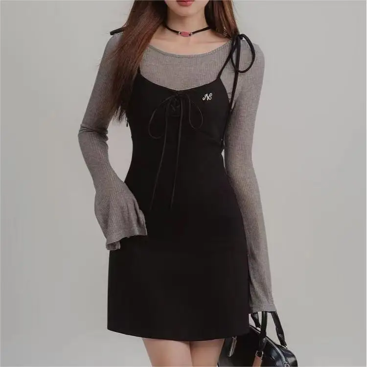 Simple Elegant Long Sleeve Women Dress Solid Color Button Fashion Spring Summer Dress Turn Down Collar A-line Casual White Dress