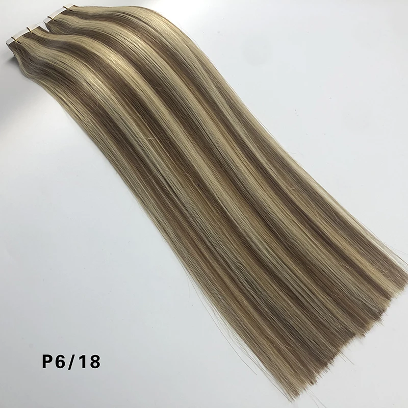 High Quality Remy Human Hair Tape In Extensions 2.5g/pcs Skin Weft PU Straight Remy Virgin Hair Extensions Piano Color