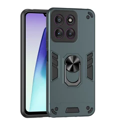 Military Armor Shockproof Case with Ring Stand Holder - Motorola Edge 70 (Green)