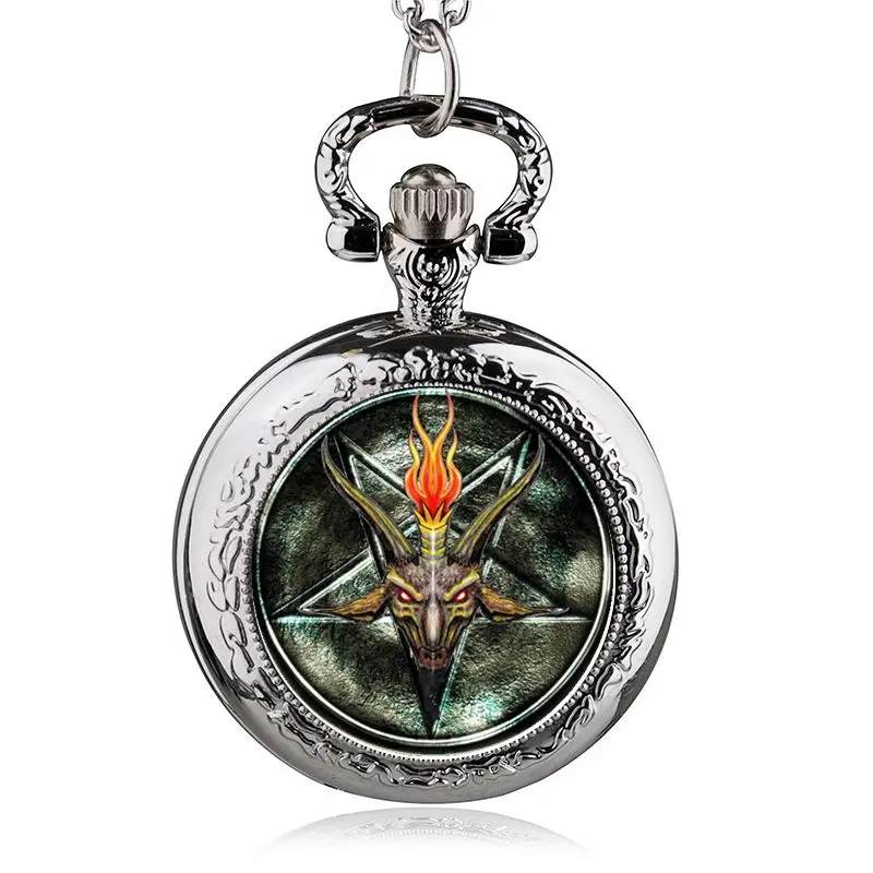 

Creative Pentagram Quartz Pocket Watches Necklace With Chain Mens Women Vintage Fob Watch Best Selling HB100 reloj de bolsillo