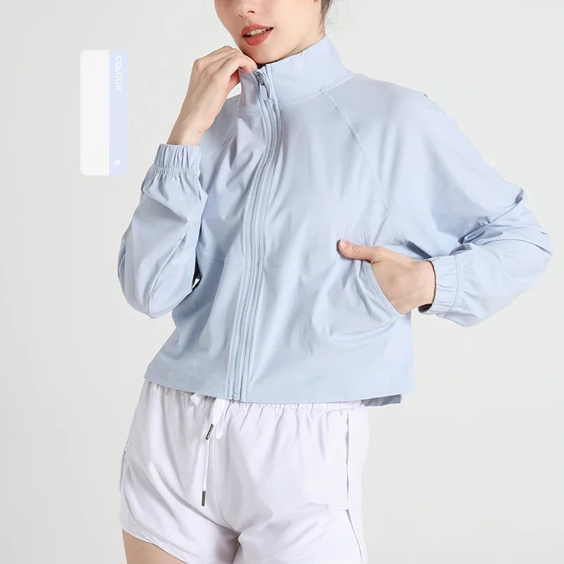 طويلة الأكمام قميص يوجا اللياقة البدنية تجريب الري...