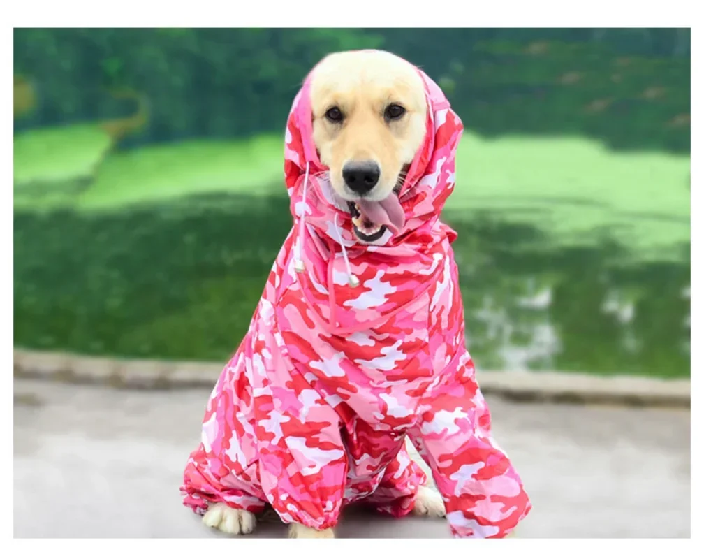 

Big Outdoor Dogs Dog Pet for Clothes Hooded Labrador Bulldog Jumpsuit Small Overalls Cloak French Rain Raincoat Waterproof