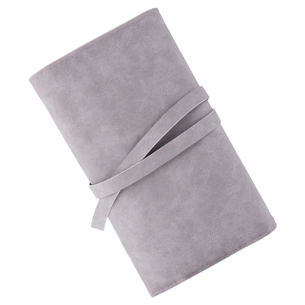 

Multifunction Foldable Makeup Brush Case Travel Portable Organizer Rolling Pu Imitation Suede Folding Holder