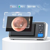 4.5 Inch IPS Color Screen Digital Otoscope 1.0MP 1080P HD 3.9mm Lens Ear Inspection Camera 6 LEDs IP67 2