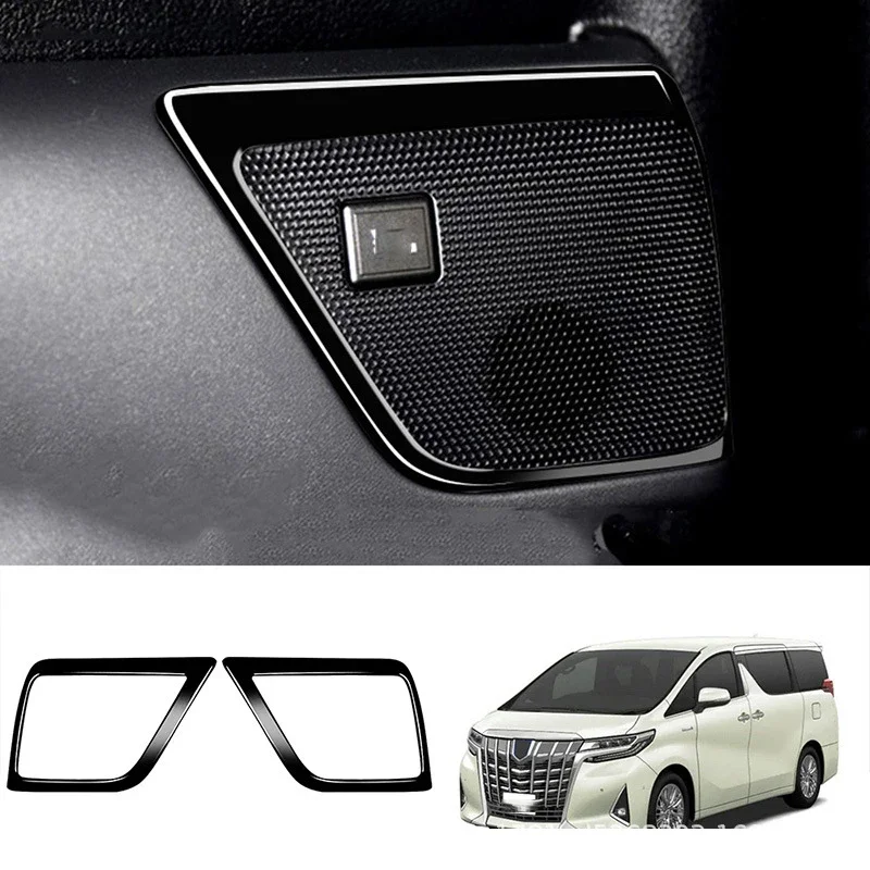 RHD для Toyota Alphard Vellfire 30 серии 2015-2020 2021 ABS черное окно переключатель держатель чашки воды крышка внутренние аксессуары