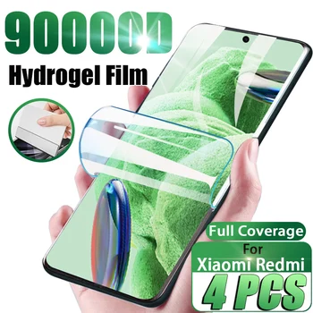 Film Hydrogel HD pour Xiaomi, Redmi Note 13 12 11 11T 11S Pro Plus, Protecteur d'écran à couverture complète, Redmi Note 10 10S 9 12S Pro 13C 5G