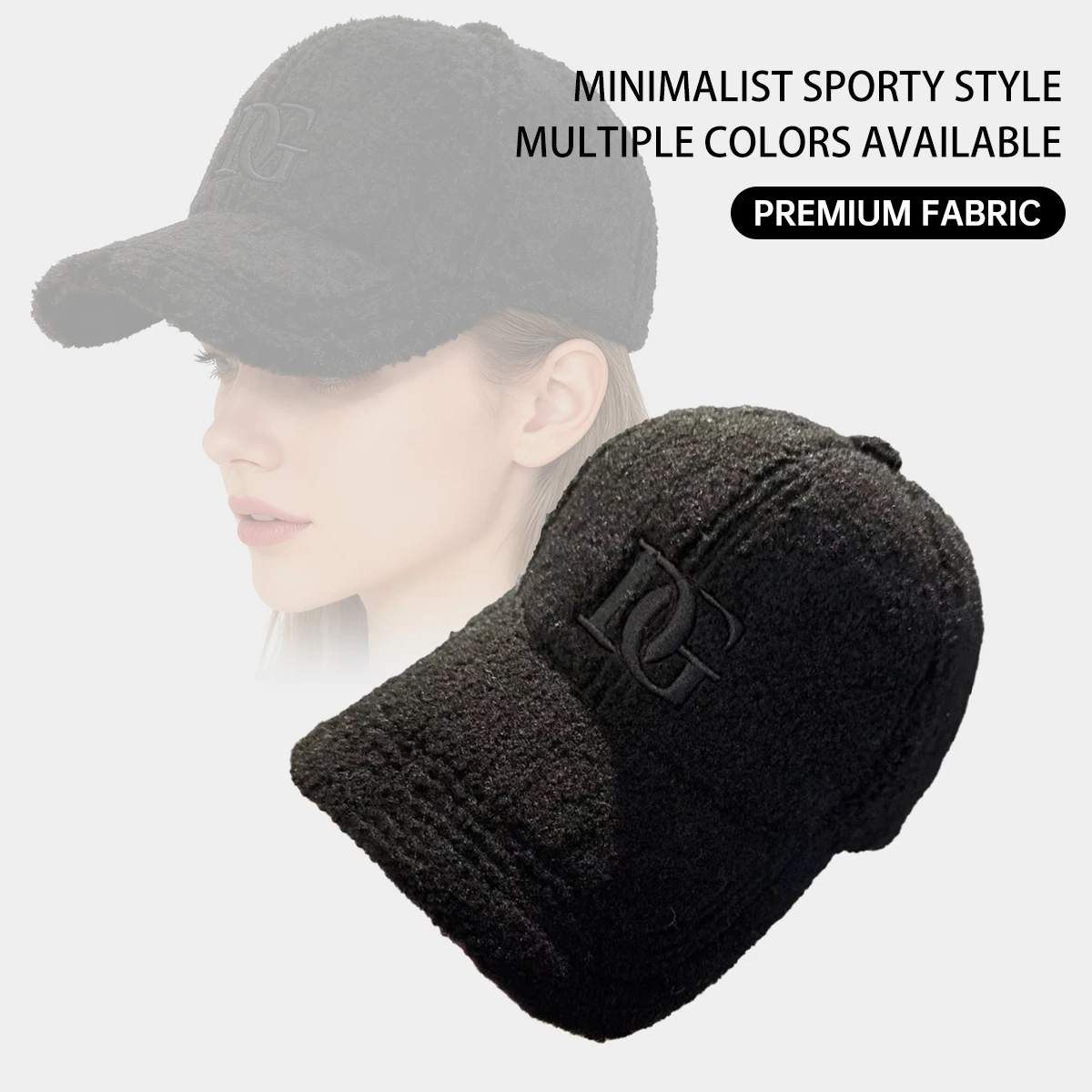 Men's Hat for Autumn and Winter 2025, New Lamb Wool Baseball Cap for Women, Fleece-Lined, Thickened, Warm, Face-Slimming Duckbill Cap for Students