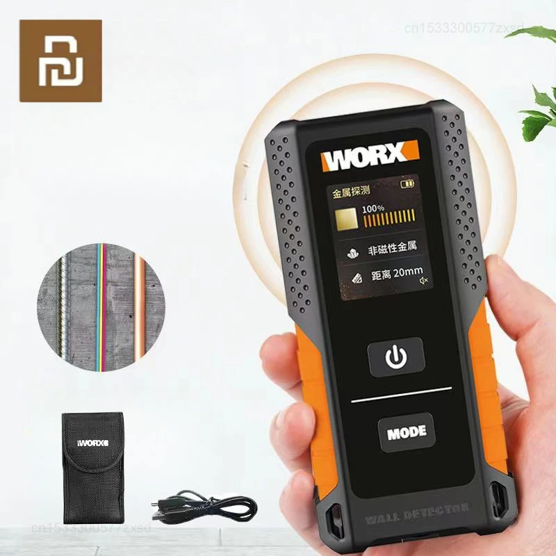 

Youpin Worx Stud Finder 3 в 1 многофункциональные настенные детекторы металл дерево и кабель переменного тока Поиск Цифровой дисплей USB настенный детектор