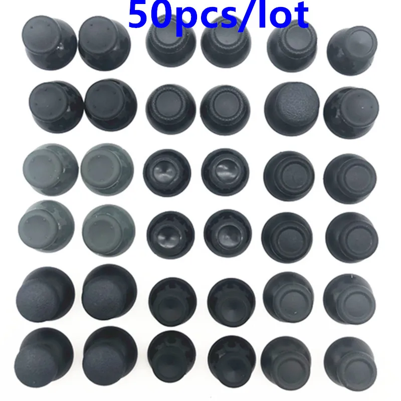 50pcs  Analog Cover 3D Thumb Sticks Joystick Thumbstick Mushroom Cap For PlayStation 4 PS4 Controller PS3 Xbox one Xbox 360 PS5