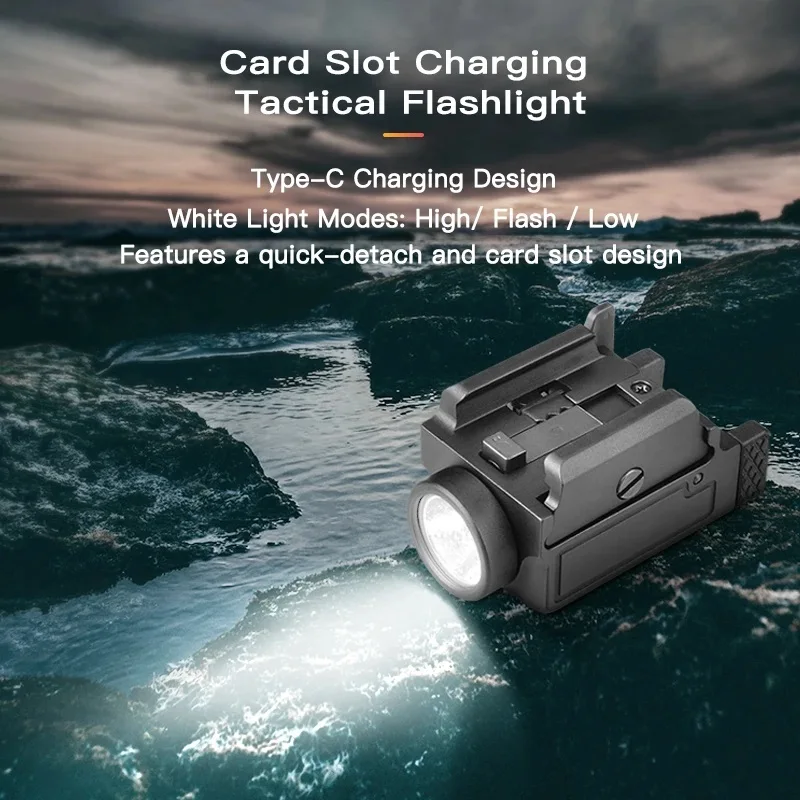 Tactical LED Flashlight Combo 800 LM Quick Release Strobe Torch