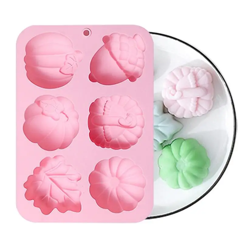 

Fall Chocolate Molds Pumpkin Chocolate Mold Resin Mold 6 Cavities Strong Silicone Autumn Harvest Theme Design For Candle Cheese