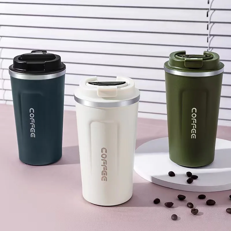 

380/510ML Stainless Steel Coffee Mug Leak-Proof Thermos Travel Thermal Vacuum Flask Insulated Cup Milk Tea Water Bottle