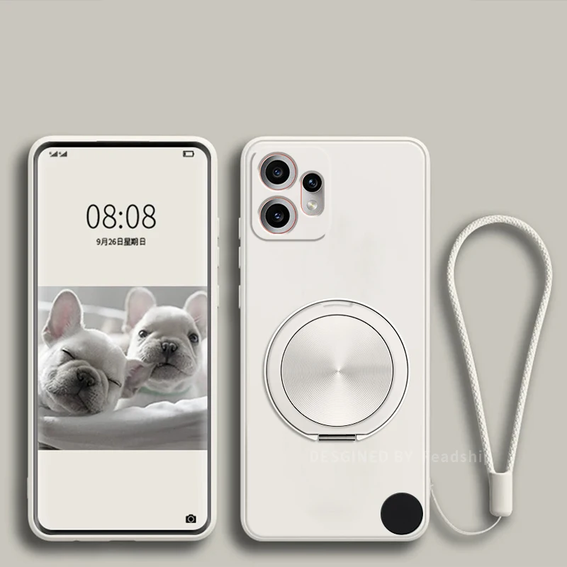 Silicone Soft Phone Case with Magnetic Holder & Screen Protector