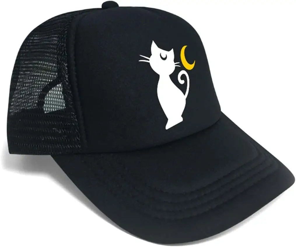 

Sailor Moon Men's Baseball Cap Women's Trucker Hat Adjustable Snapback Mesh Dad Hat for Anime Cosplay