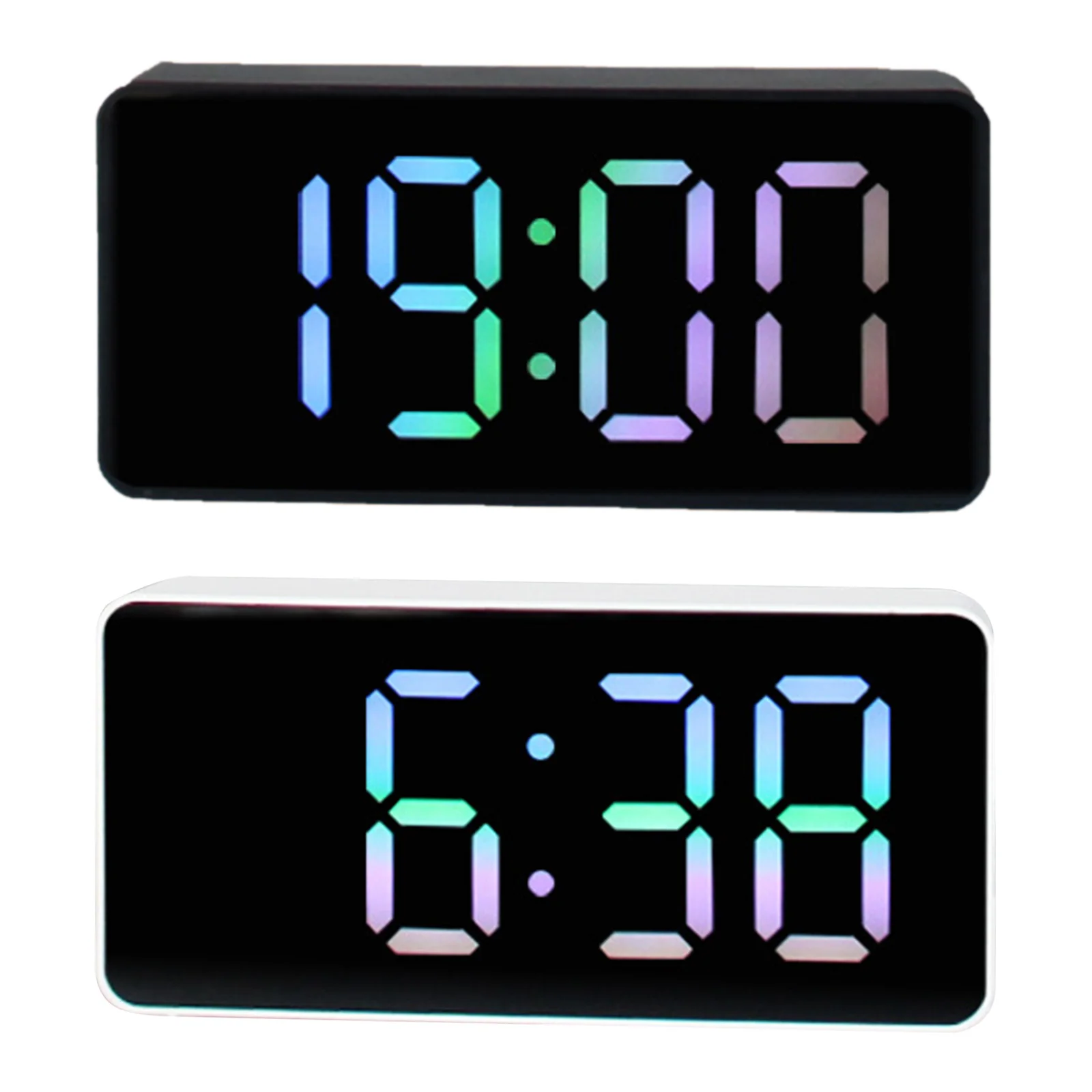 Wecker Digitalen Temperatur Uhr Led-anzeige Spiegel Uhren Schreibtisch  Tisch Uhr Mini Elektrische Uhren Für Wohnzimmer Decor - AliExpress