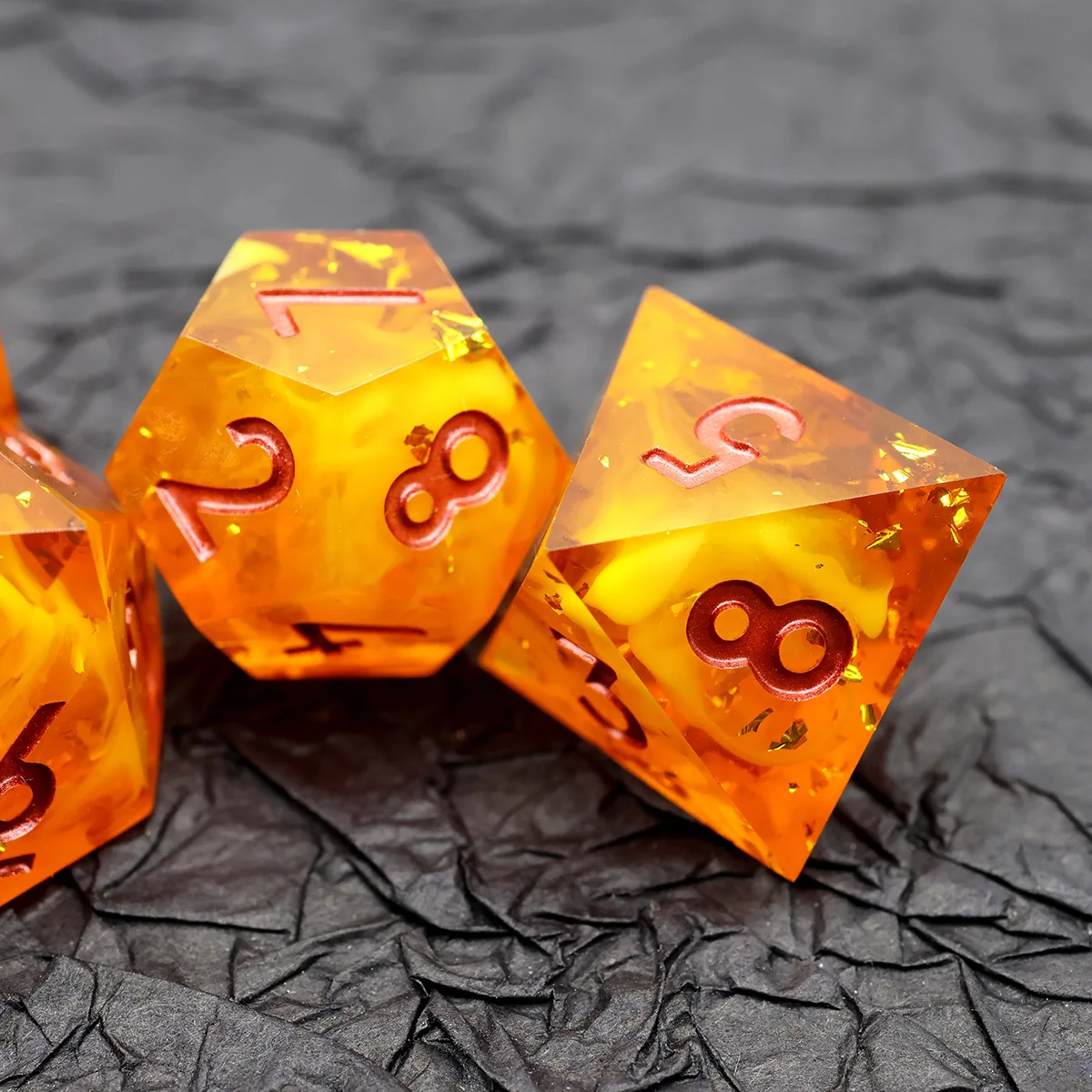 테이블 보드 게임용 다면체 DND 주사위 세트, 롤 플레잉 날카로운 가장자리 RPG 주사위