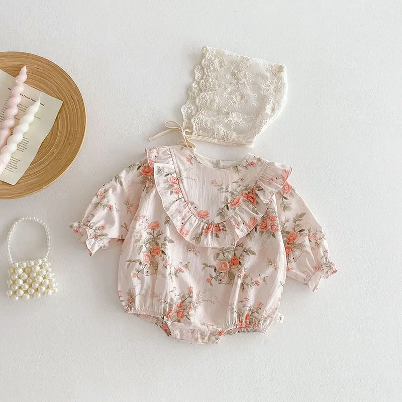 Cute Floral Baby Jumpsuit for Girls