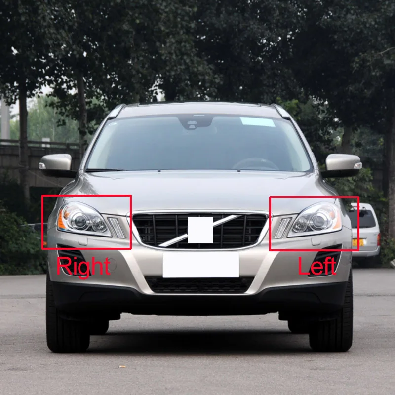 Fit For Volvo XC60 2009-2013 Headlight Lens Lamp Cover Transparent