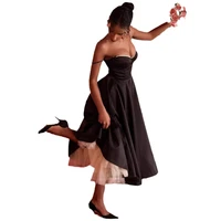 Double Layer European And American Women's New Best-Selling New Type SlingVCollar Sleeveless Dress Pettiskirt Long Skirt - Image 5
