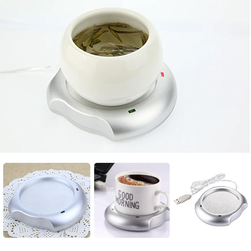 1PC Portable USB Electric Cup Warmer Tea Coffee Beverage Cup Heating Pad Mat Aluminum Alloy Heat