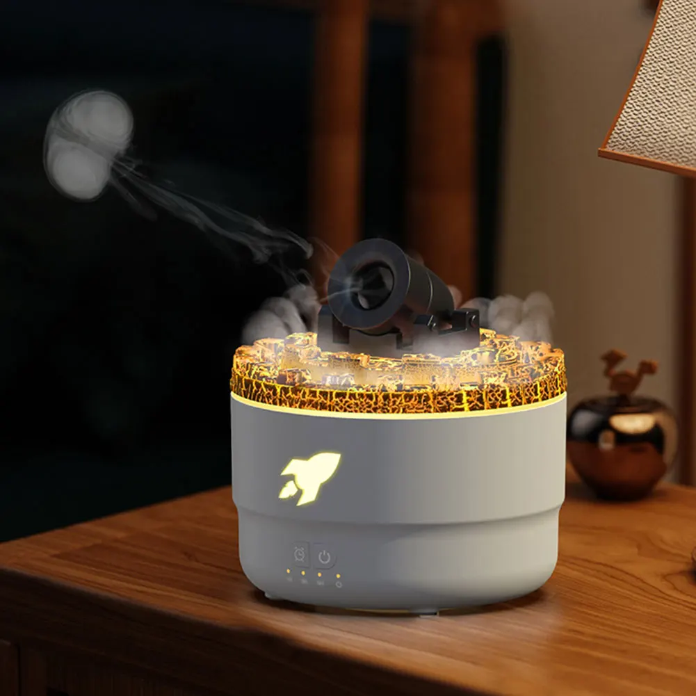 Volcanic Crack Light Cannons Humidifier Aromatherapy Diffuser with Timer Cannon Blast Aroma Humidifier for Home Office Bedroom 4