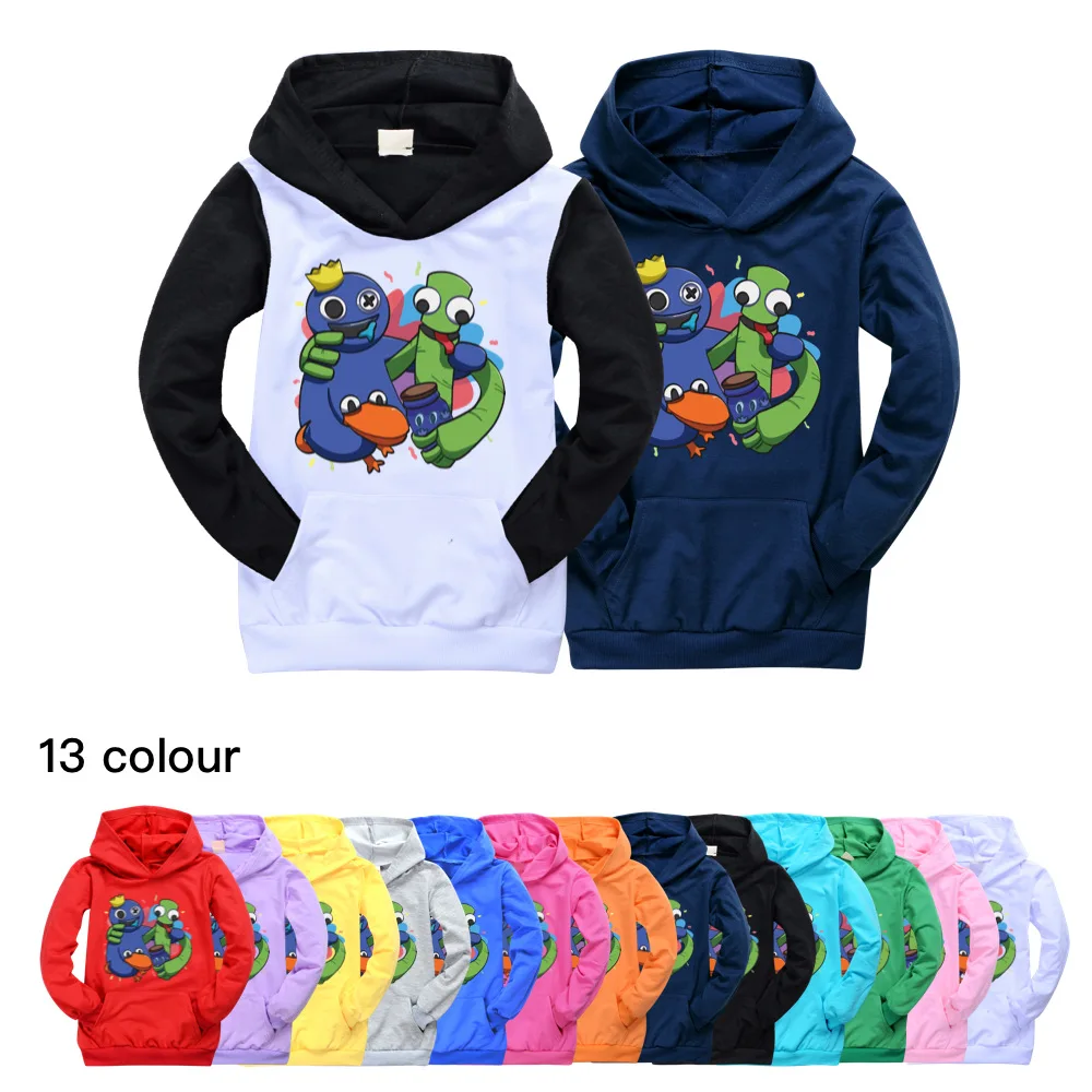

Rainbow friend Anime Pullovers for Kids Clothes Girls Cotton Baby Boy Hoodies Free Shipping Items Toddler Child Thin Sweatshirt