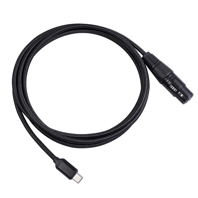USB Type C To XLR Adapter Type C Male to 3 Pin XLR Female Microphone Cable