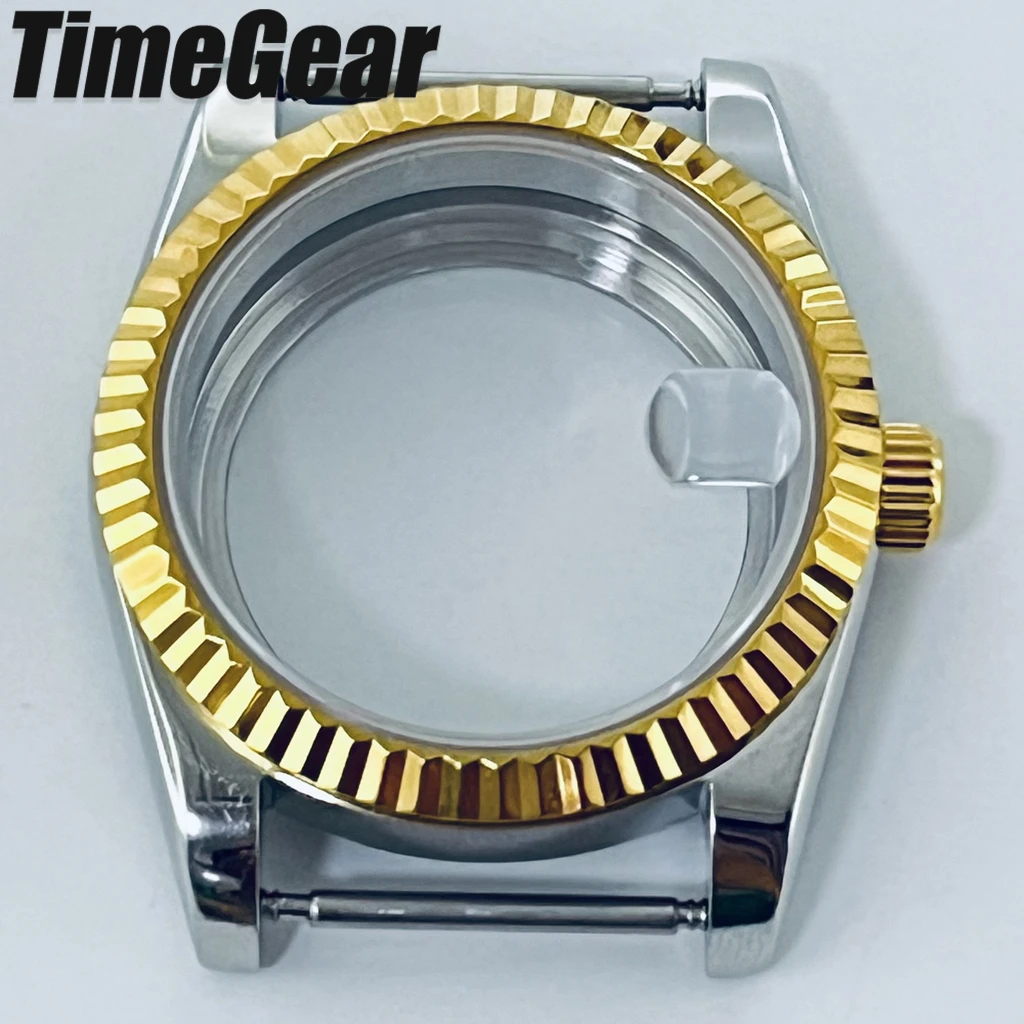 Silver Gold Rose Presidential Watch Case with Bracelet - 36mm/40mm