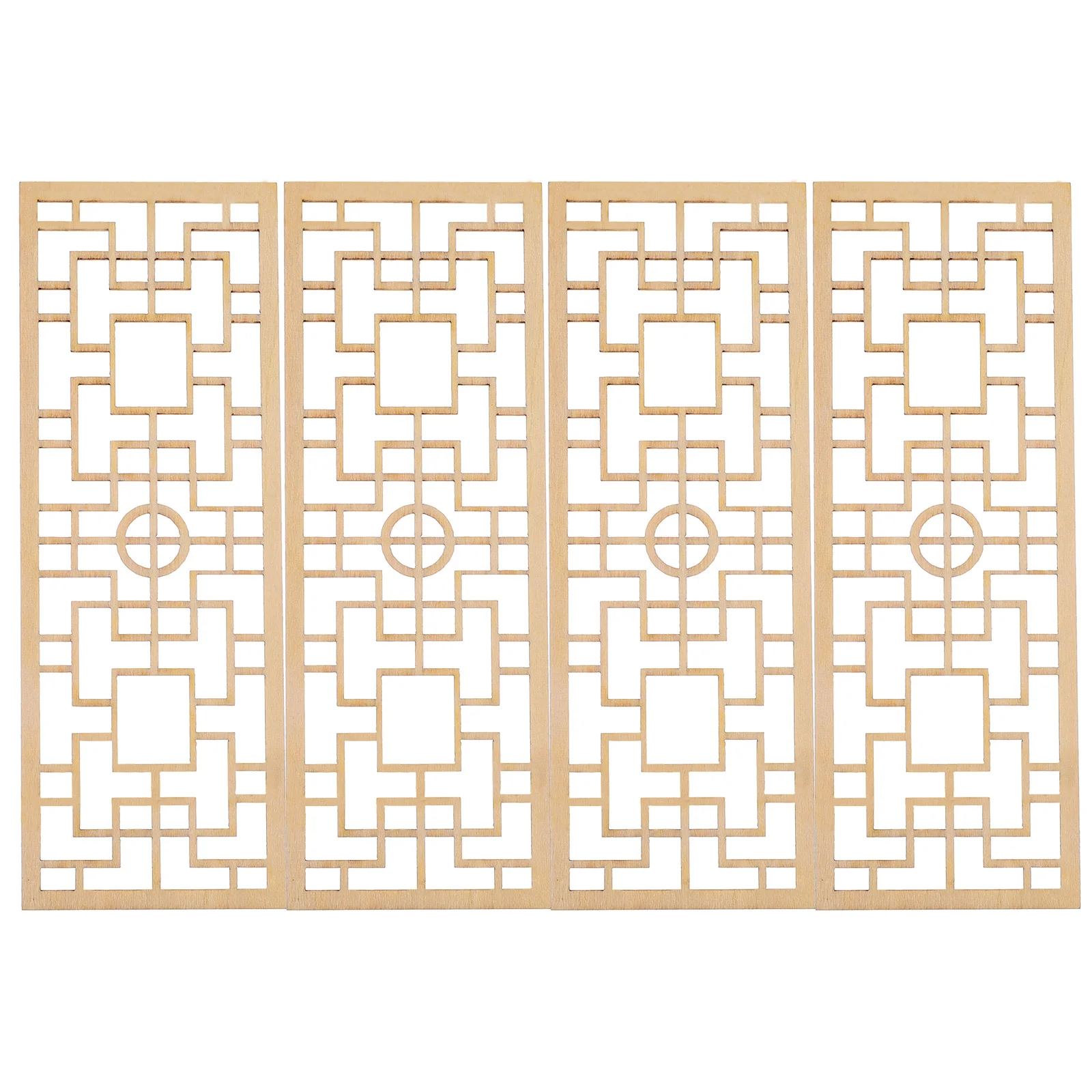 4 Pcs Miniature Screen for Kids Outdoor Toys Decorative Small Doors and Windows brown hinged insect screen for doors 100 x 215 cm