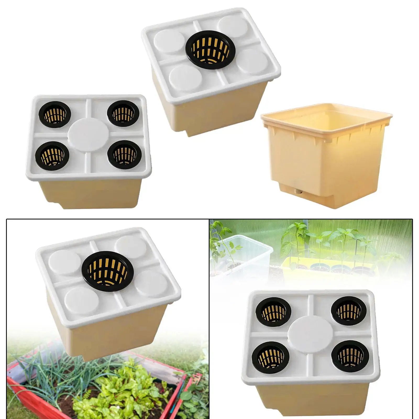 Hydroponics Growing Kit Hydroponic Garden Kit Hydroponic Plant Kits Hydroponics System Bucket with Siphon Elbows Flower Pot Hydroponics Container