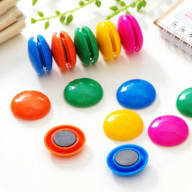 16Pcs/lot Fridge Magnets Whiteboard Sticker Colorful Circular Plastic Refrigerator Magnets Kids Gifts Home Decoration 4