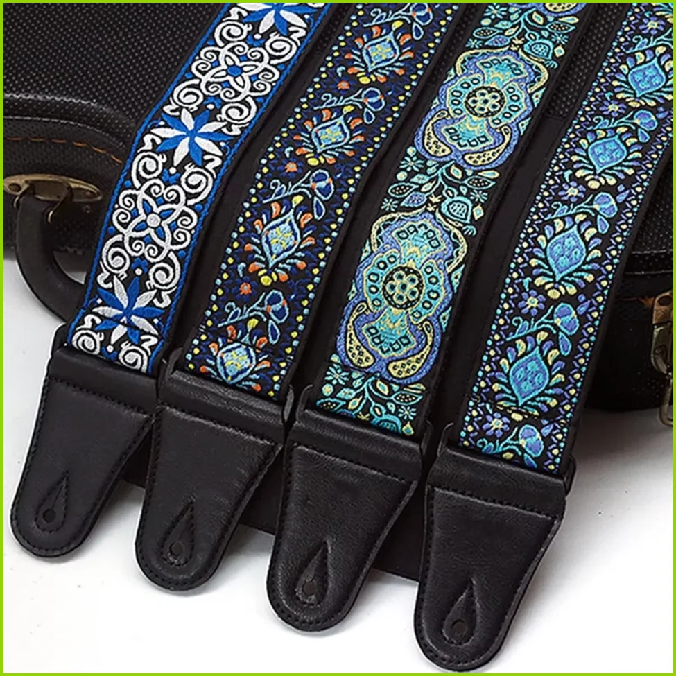 Vintage Ethnic Style Embroidered Adjustable Guitar Strap