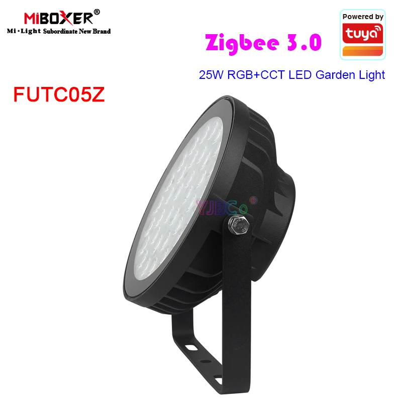 Miboxer Zigbee 3.0 RGB+CCT 25W LED Garden Light FUTC05Z Smart Lawn Lamp IP66 Waterproof Zigbee 3.0 Remote/gateway Control