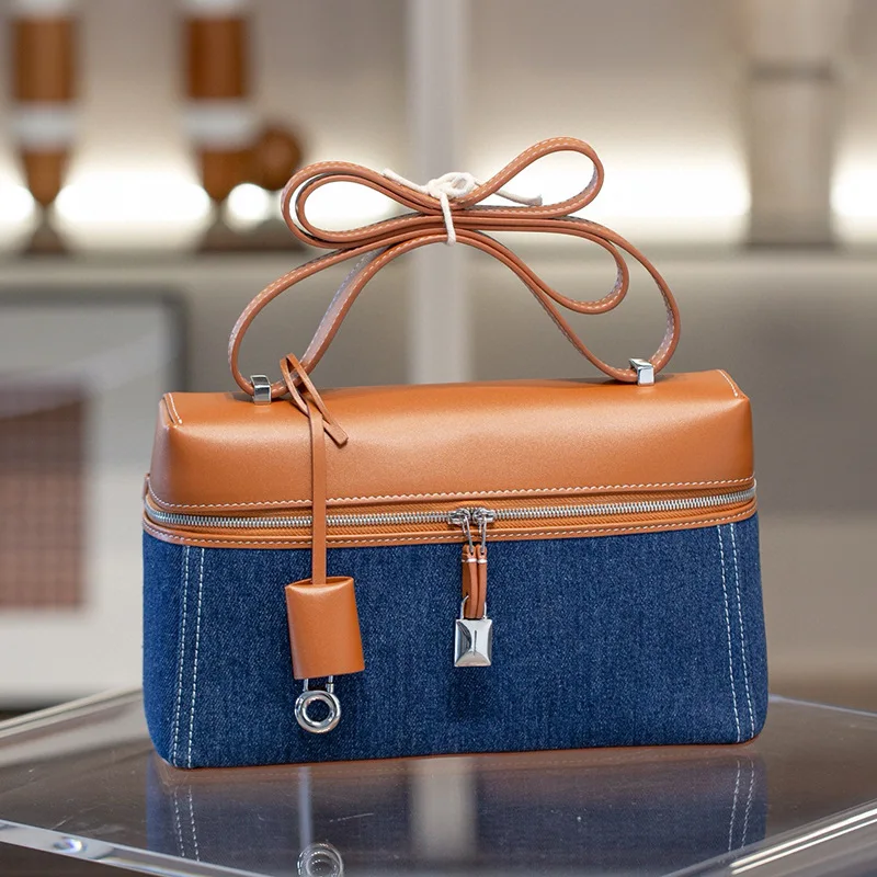 حقيبة صندوق غداء مرقعة من القماش الجديد، حقيبة نسا...