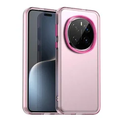 Luxury Shockproof Candy Silicone Phone Case with Translucent Back Cover - Magic 7 (Red)
